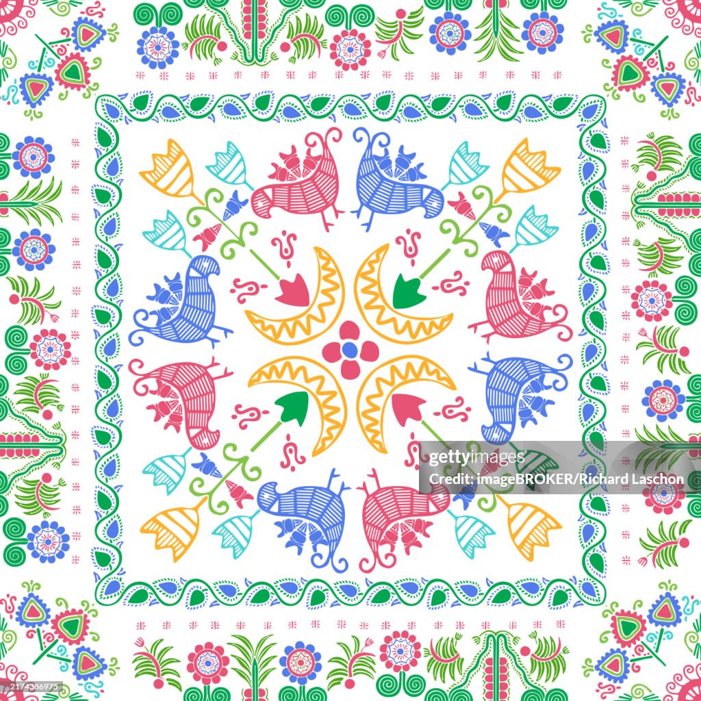 Hugarian Patterns Seamless Pattern Design Inspired By Traditional Hungarian Embroidery ...