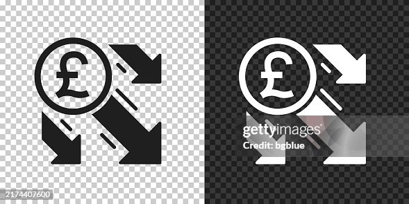 Pound decrease. Icon for design on blank background Pound decrease. Icon for design on blank background