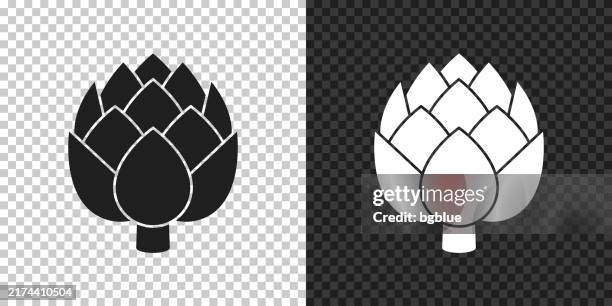 artichoke. icon for design on blank background - artichoke simple stock illustrations