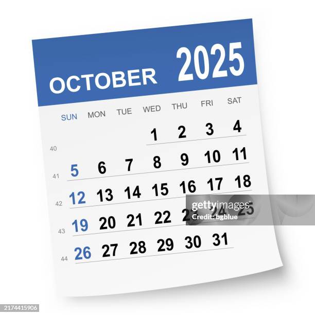 ilustrações, clipart, desenhos animados e ícones de calendário outubro 2025 - outubro