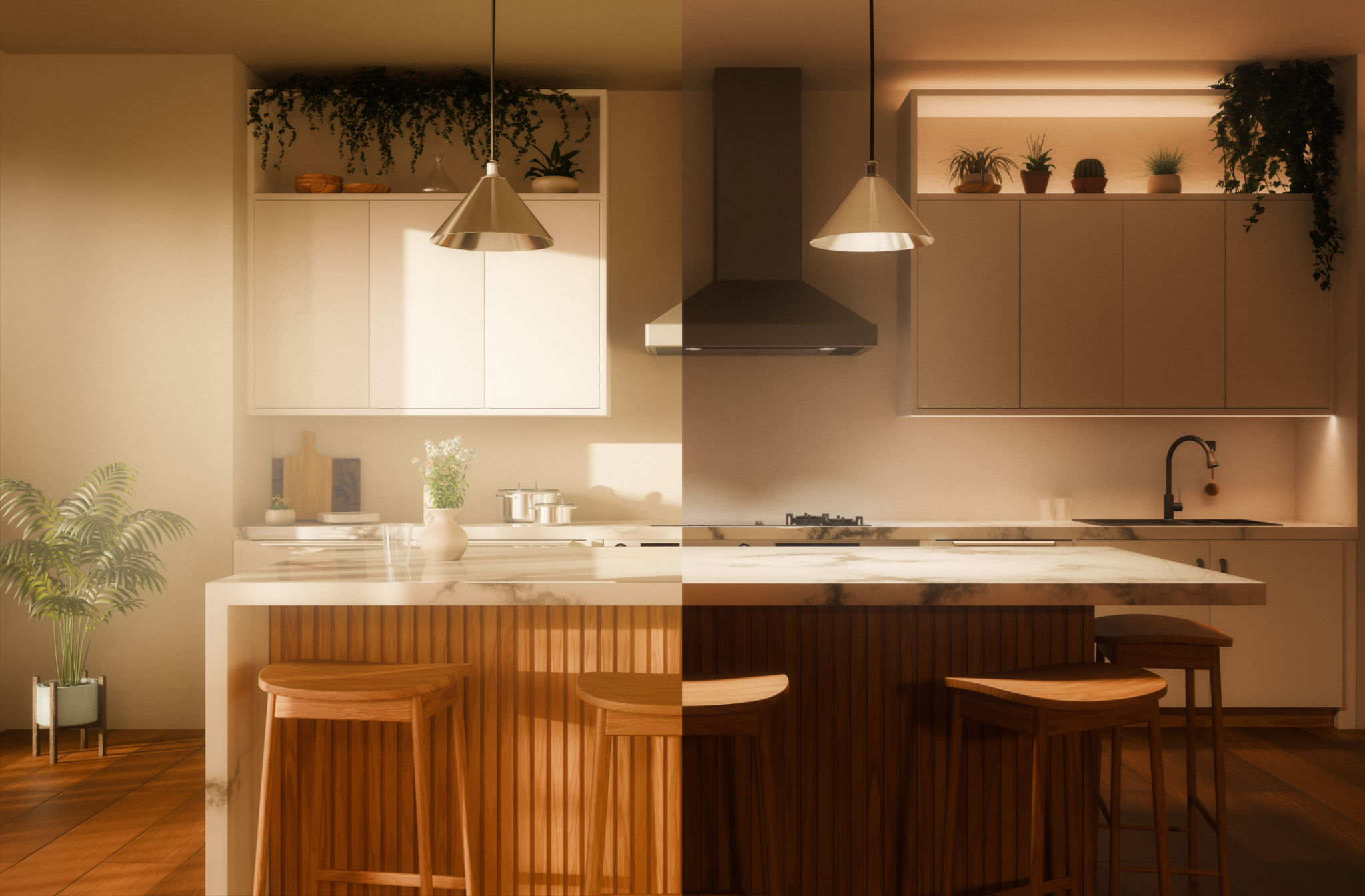 warm kitchen colors