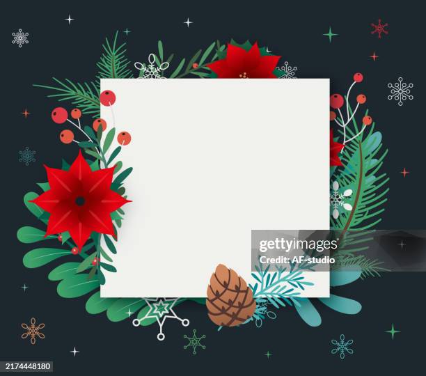 winter, background with berry branches. christmas illustration. - music notes watercolor background stock illustrations