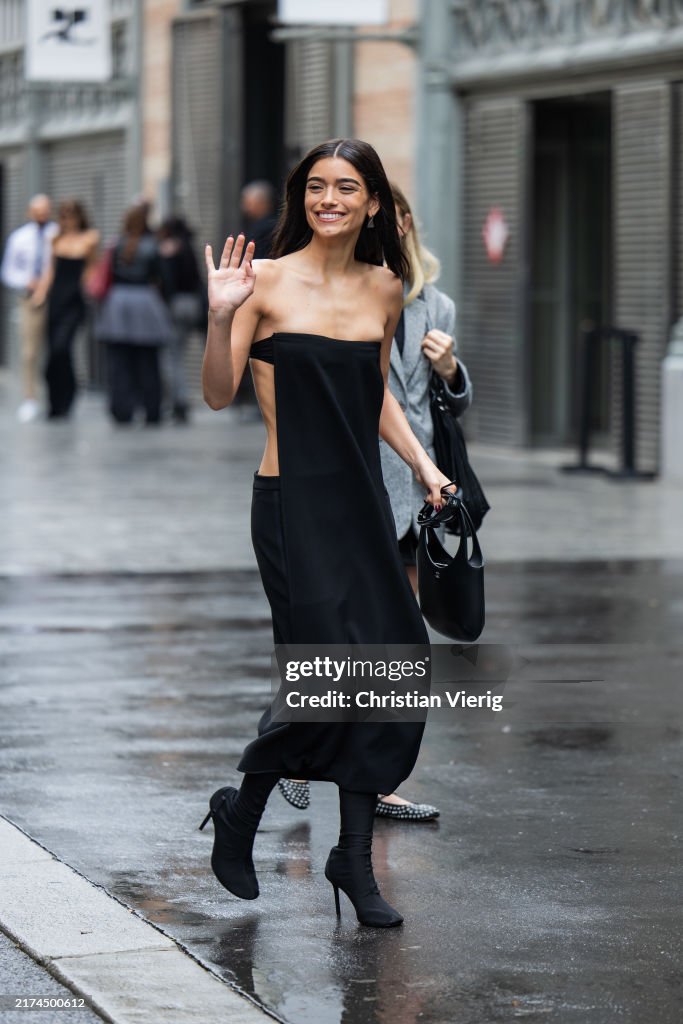 Street Style - Paris Fashion Week - Womenswear Spring/Summer 2025 - Day Three