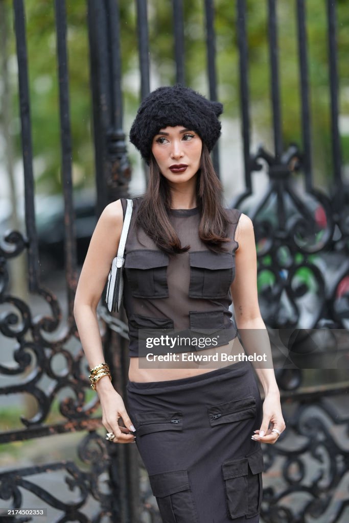Street Style - Paris Fashion Week - Womenswear Spring/Summer 2025 - Day Three
