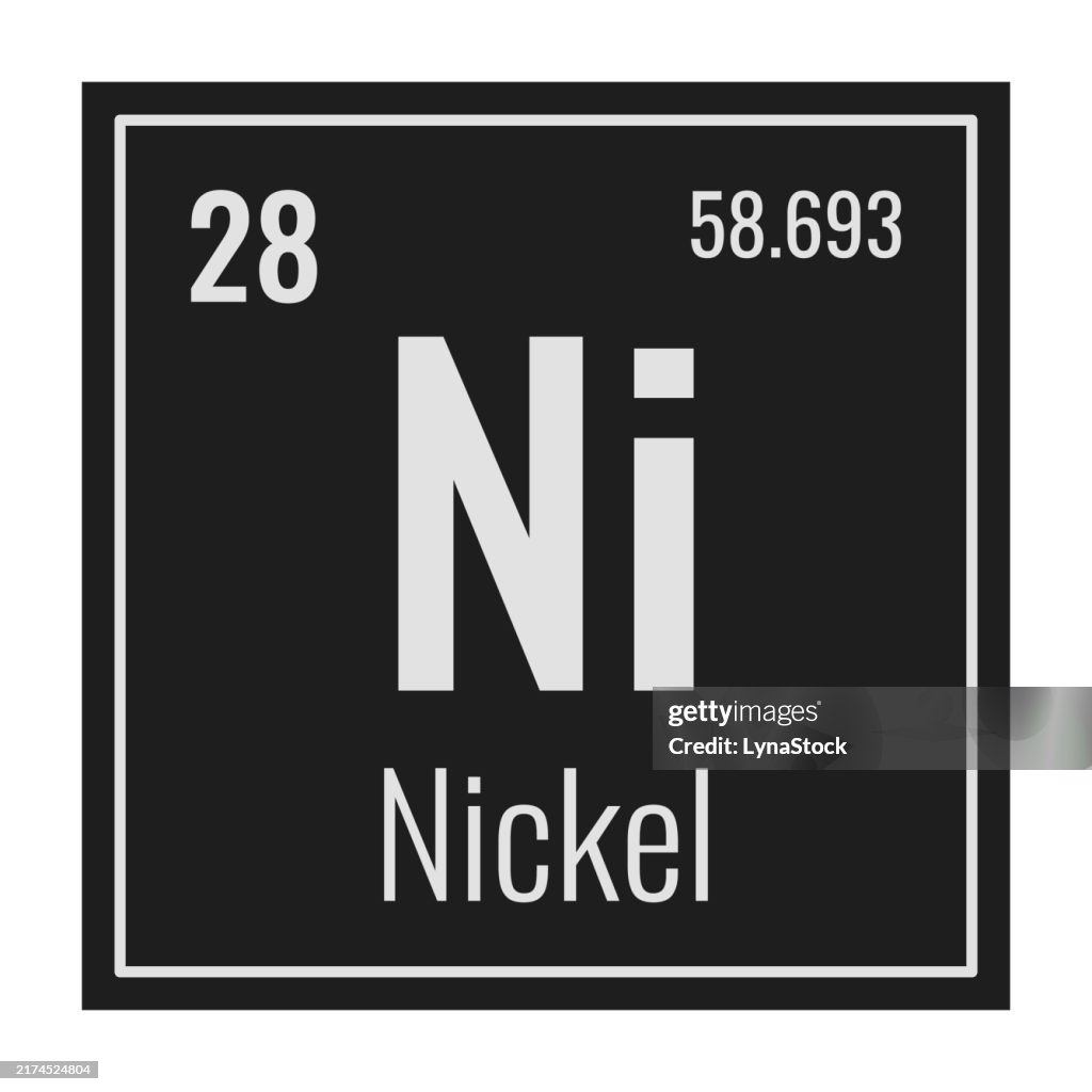 Nickel Element Rsc Nickel Symbol Chemical Element Of The Periodic Table Vector ...