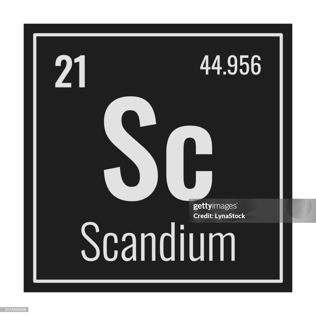 Ascanium Scandium Symbol Chemical Element Of The Periodic Table Vector ...