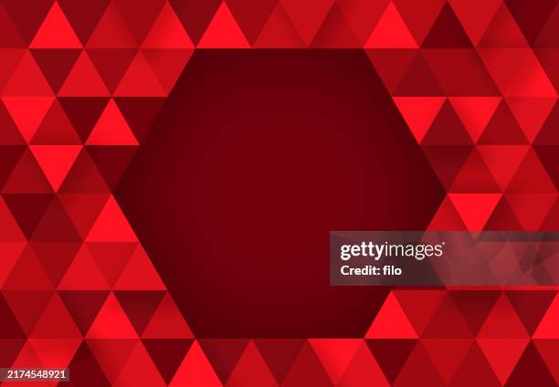red christmas holiday modern triangle abstract textured shape frame - ruby gemstone stock illustrations