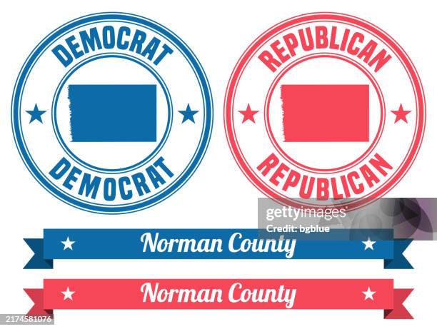 norman county, minnesota. map on rubber stamp with banner - ada stock illustrations