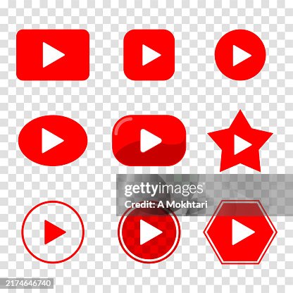 Play Button Rectangular Shape Play Button In Different Shapes High-Res Vector Graphic - Getty Images