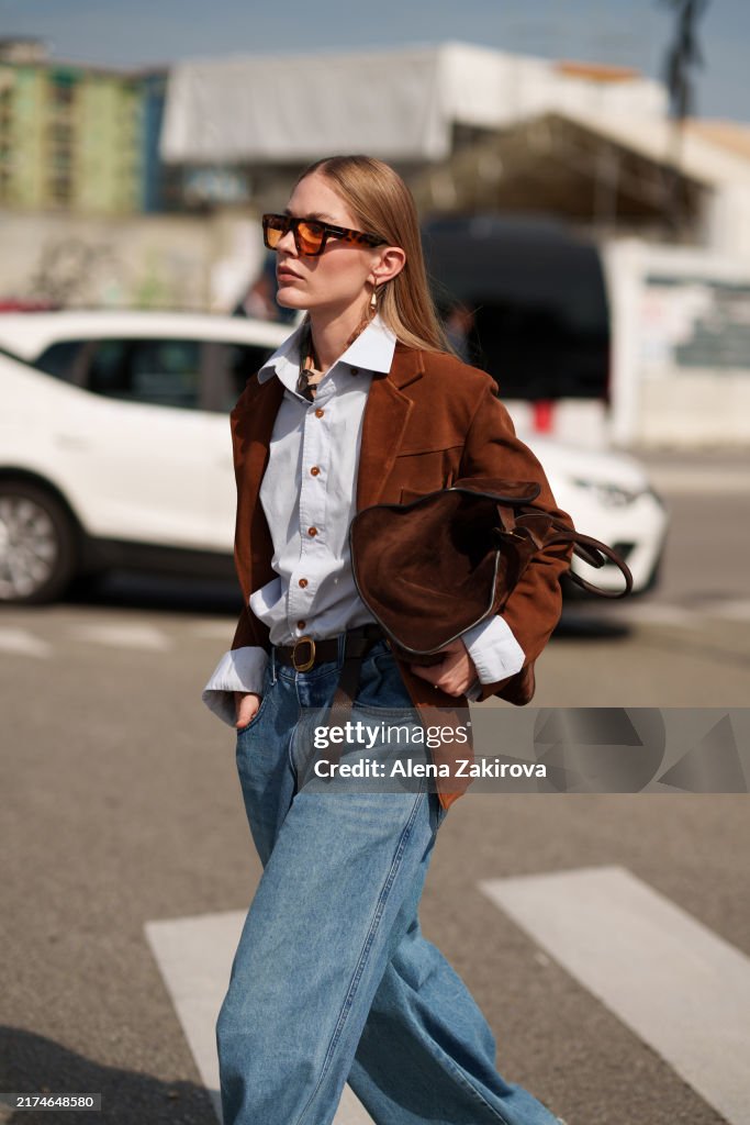 Street Style - Day 3 - Milan Fashion Week - Womenswear Spring/Summer 2025