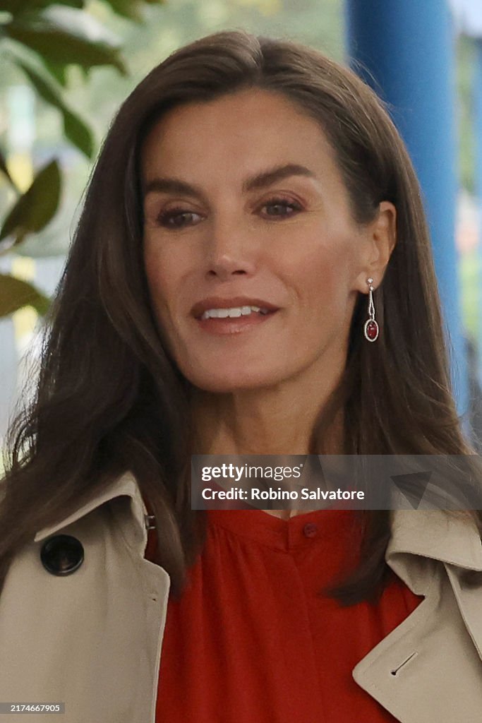 Queen Letizia of Spain Attends "World Cancer Research Day" Event In Milan