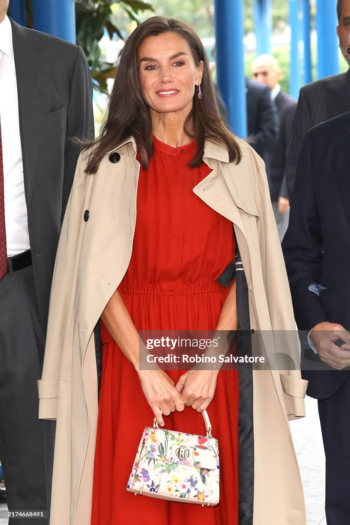 Queen Letizia of Spain Attends "World Cancer Research Day" Event In Milan