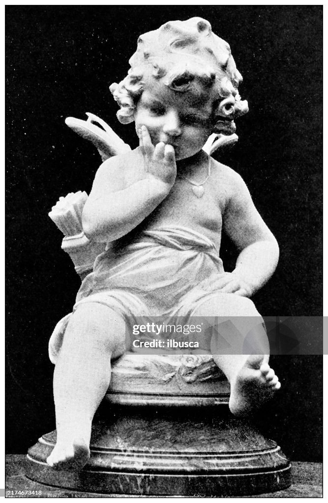 19th century sculpture statue: Heartbreak, V.E. Deplechin