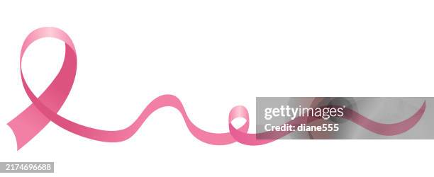 breast cancer ribbon on a transparent background - breast cancer awareness ribbon stock illustrations
