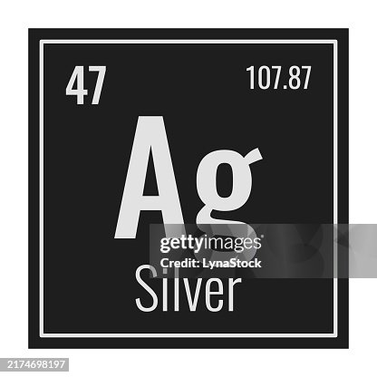 Color Silver Symbol Silver Symbol Chemical Element Of The Periodic Table Vector ...