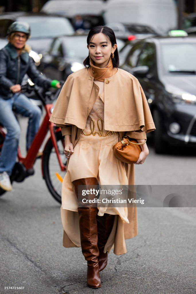 Street Style - Paris Fashion Week - Womenswear Spring/Summer 2025 - Day Four