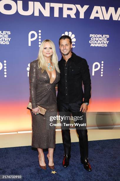Miranda Lambert and Brendan McLoughlin attend the 2024 People's Choice Country Awards at The Grand Ole Opry on September 26, 2024 in Nashville,...