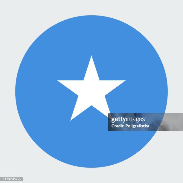 vector round icon - flag of somalia - somalia flag stock illustrations