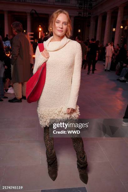 Diane Kruger at Isabel Marant RTW Spring 2025 as part of Paris Ready to Wear Fashion Week held at Place Colette on September 29, 2024 in Paris,...