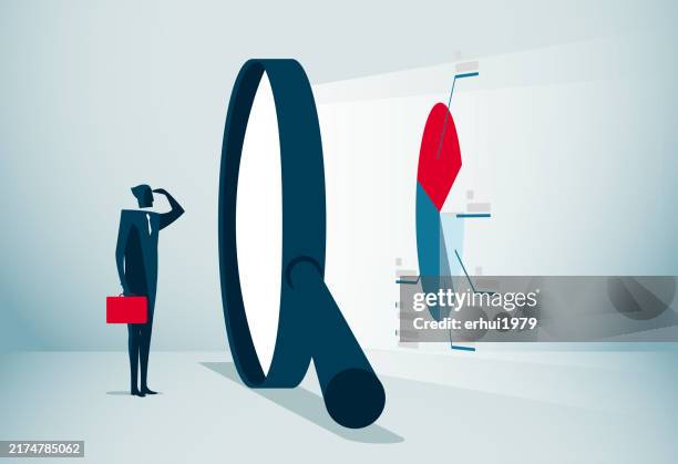 stock data analysis - large circle infographic stock illustrations