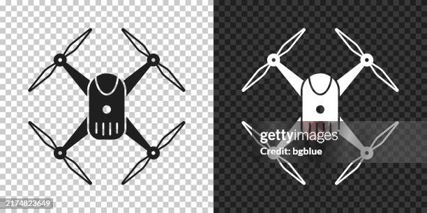 drone - quadcopter. icon for design on blank background - camera sensor stock illustrations