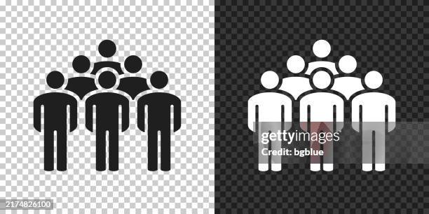 ilustraciones, imágenes clip art, dibujos animados e iconos de stock de muchedumbre. icono para diseño sobre fondo en blanco - fondo transparente