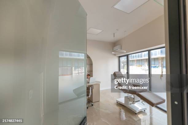 skin care medical clinic interior without people - dermatology stock pictures, royalty-free photos & images