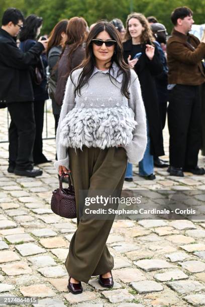 Geraldine Nakache attends the Loewe Paris Womenswear Spring-Summer 2025 show as part of Paris Fashion Week on September 27, 2024 in Paris, France.