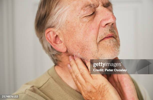 neck and throat and jaw pain, - cyst stock pictures, royalty-free photos & images