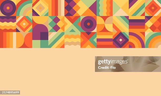 color shapes geometric bauhaus abstract background pattern edge - overhead press stock illustrations