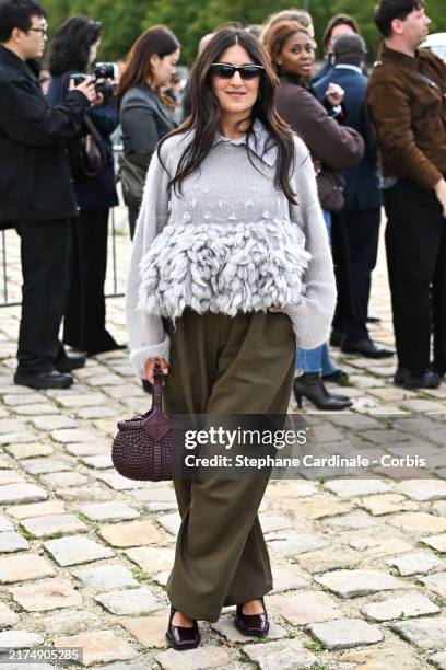 Geraldine Nakache attends the Loewe Paris Womenswear Spring-Summer 2025 show as part of Paris Fashion Week on September 27, 2024 in Paris, France.