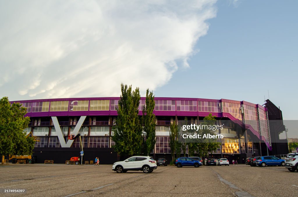 Blick auf das Fußballstadion, José Zorrilla von Real Valladolid. Gesamtansicht des Stadions,Valladolid, Castilla y León, Spanien