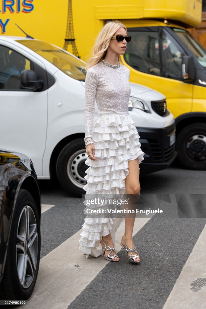 Street Style - Paris Fashion Week - Womenswear Spring/Summer 2025 - Day Five