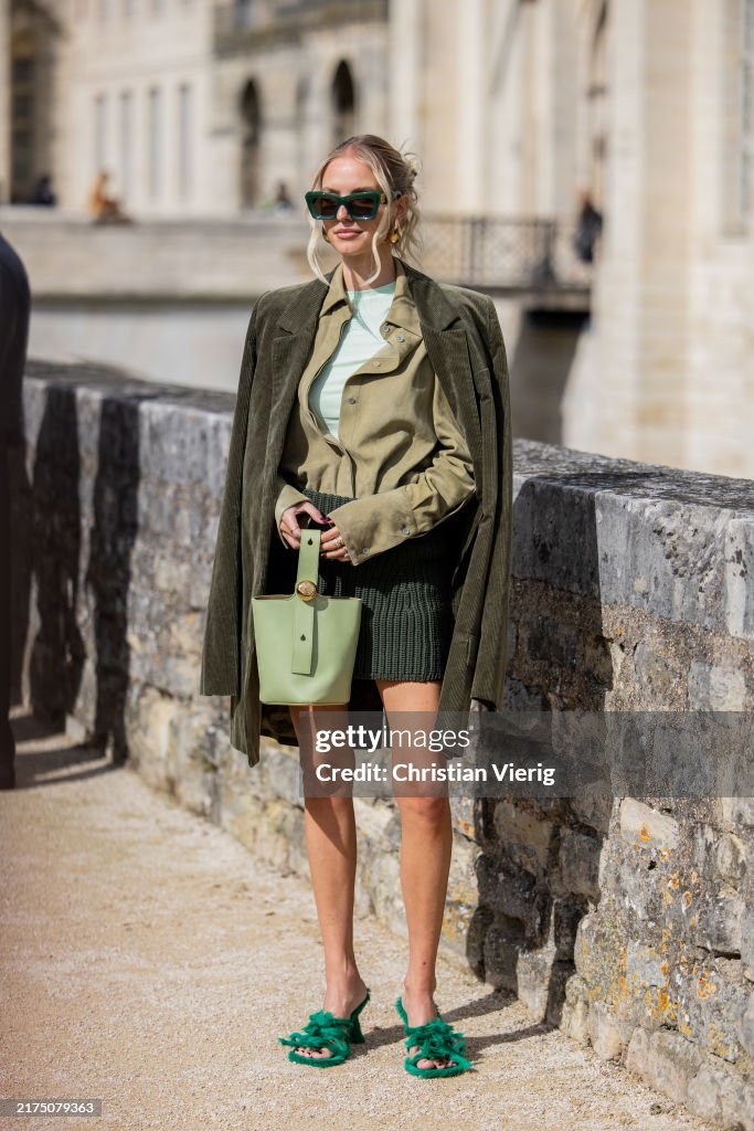 Street Style - Paris Fashion Week - Womenswear Spring/Summer 2025 - Day Five