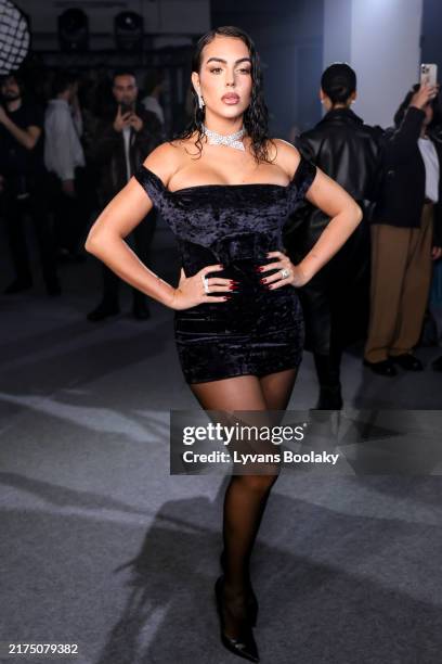 Georgina Rodriguez attends the Vetements Paris Womenswear Spring-Summer 2025 show as part of Paris Fashion Week on September 27, 2024 in Paris,...