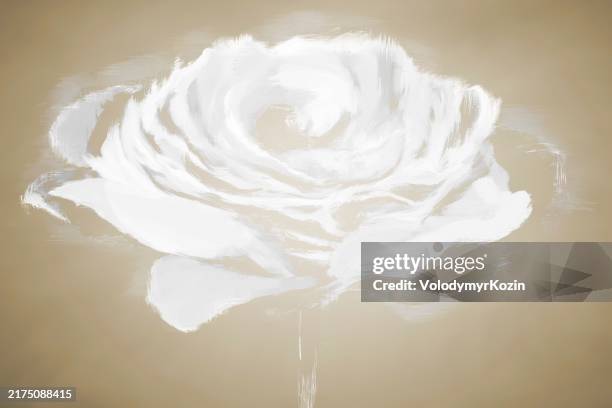 blooming peony in horizontal format - peonies garden stock illustrations