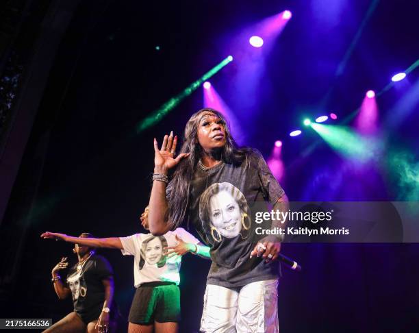 Big Freedia performs on stage during Mass Registration of Women For Clean Economy Jobs Concert at Saenger Theatre on September 27, 2024 in New...