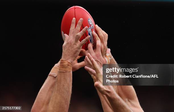 General view during the AFL Grand Final match between Sydney Swans and Brisbane Lions at Melbourne Cricket Ground, on September 28 in Melbourne,...