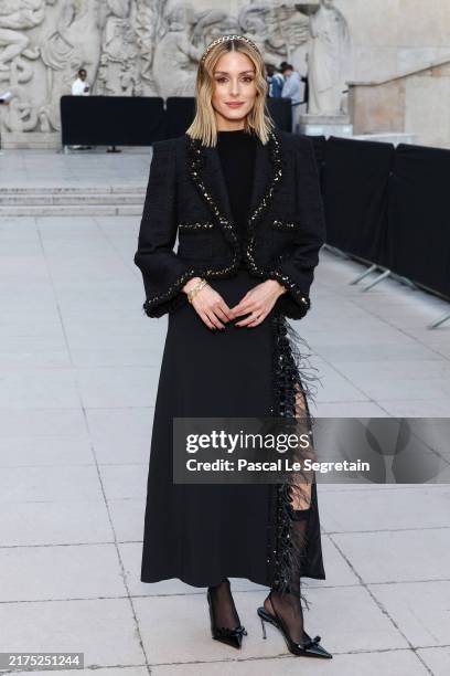 Olivia Palermo attends the Elie Saab Paris Womenswear Spring-Summer 2025 show as part of Paris Fashion Week on September 28, 2024 in Paris, France.
