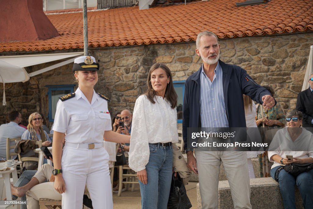 The King And Queen Of Spain And Princess Leonor Enjoy Vilagarcia De Arousa (pontevedra)