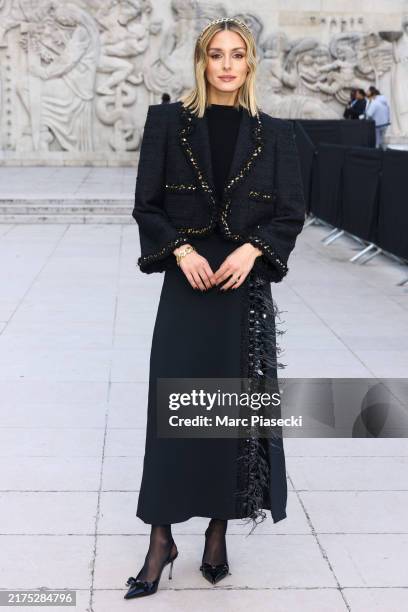 Olivia Palermo attends the Elie Saab Paris Womenswear Spring-Summer 2025 show as part of Paris Fashion Week on September 28, 2024 in Paris, France.