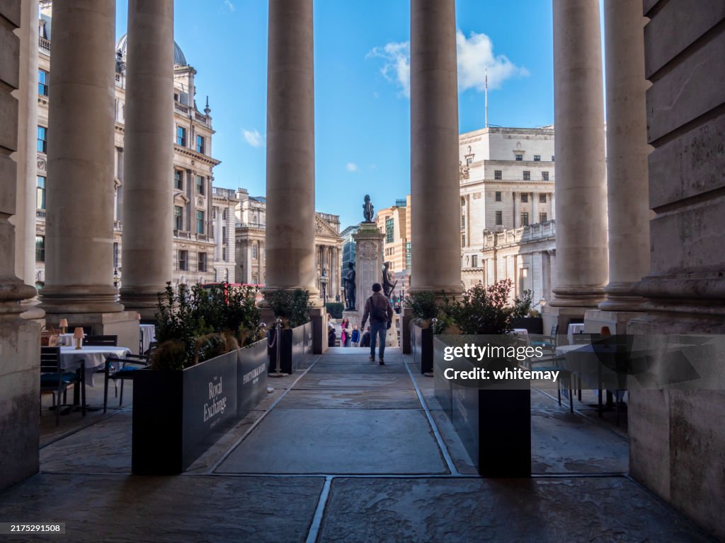 Leaving the Royal Exchange, City of London