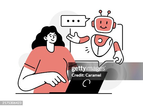 Robot Assistant Concept Vector Illustration Robot Assistant Concept Vector Illustration