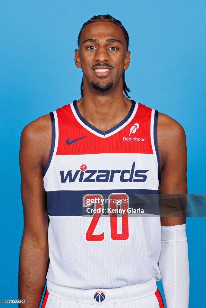 Washington Wizards Rookie Alex Sarr of the Washington Wizards poses for a head shot during NBA ...
