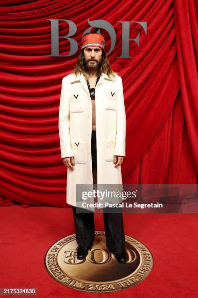 Jared Leto attends the Business of Fashion BoF 500 Class of 2024 during Paris Fashion Week at Shangri-La Hotel Paris on September 28, 2024 in Paris,...