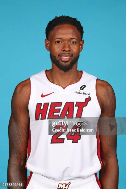 Haywood Highsmtih of the Miami Heat poses for a head shot during NBA media day at Kaseya Center on September 30, 2024 in Miami, Florida. NOTE TO...