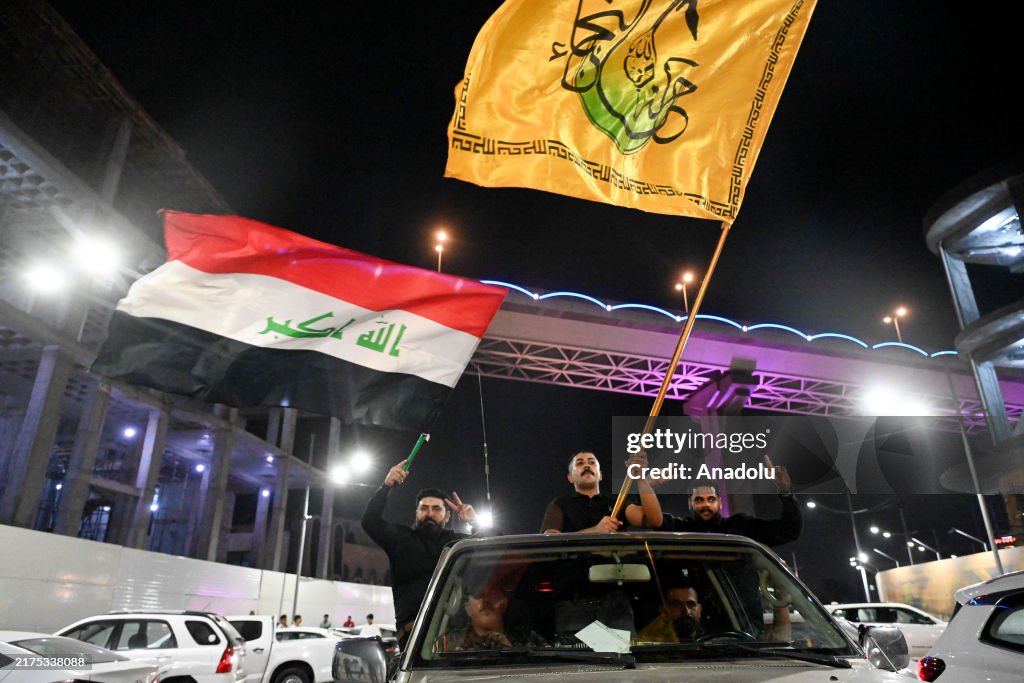 Demonstration in Basra in support of Iranian missile attacks on Israel