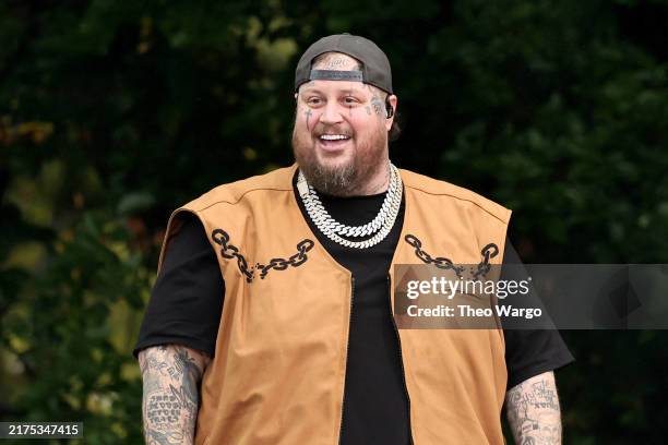 Jelly Roll performs onstage during the Global Citizen Festival 2024 in Central Park on September 28, 2024 in New York City.