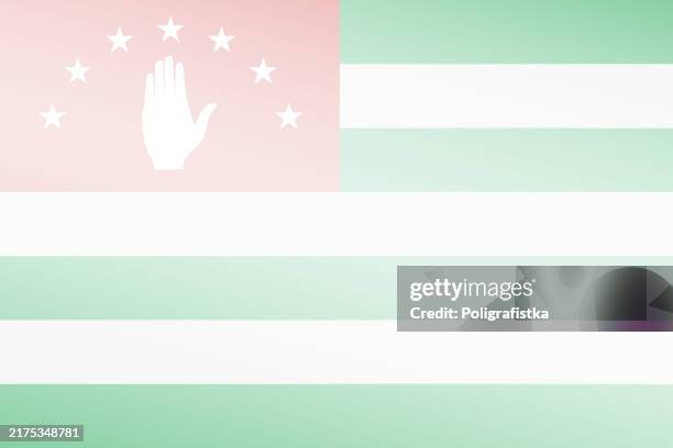 vector background - light transparent stylized flag of abkhazia - abkhazian flag stock illustrations