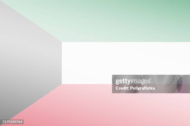 vector background - light transparent stylized flag of kuwait - kuwaiti flag stock illustrations